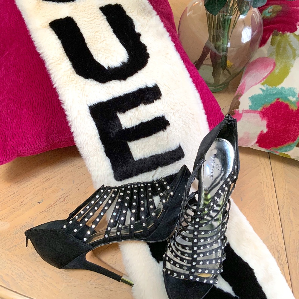Worthington Black Rhinestones 3.5 Heels